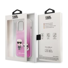 KLHCP13LCKTRP Karl Lagerfeld PC/TPU Ikonik Karl and Choupette Case for iPhone 13 Pro Pink hind ja info | Telefonide kaitsekaaned ja -ümbrised | hansapost.ee