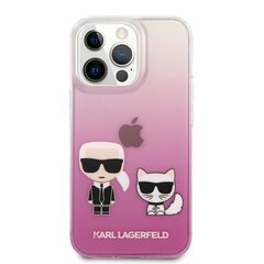Чехол KLHCP13LCKTRP Karl Lagerfeld PC/TPU Ikonik Karl and Choupette Case for iPhone 13 Pro Pink цена и информация | Чехлы для телефонов | hansapost.ee