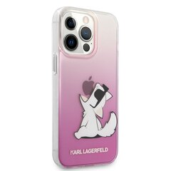 KLHCP13LCFNRCPI Karl Lagerfeld PC/TPU Choupette Eat Case for iPhone 13 Pro Pink hind ja info | Telefonide kaitsekaaned ja -ümbrised | hansapost.ee