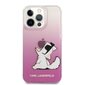 KLHCP13LCFNRCPI Karl Lagerfeld PC/TPU Choupette Eat Case for iPhone 13 Pro Pink hind ja info | Telefonide kaitsekaaned ja -ümbrised | hansapost.ee