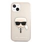 KLHCP13MKHTUGLGO Karl Lagerfeld TPU Full Glitter Karl Head Case for iPhone 13 Gold hind ja info | Telefonide kaitsekaaned ja -ümbrised | hansapost.ee