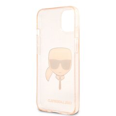 Чехол KLHCP13MKHTUGLGO Karl Lagerfeld TPU Full Glitter Karl Head Case for iPhone 13 Gold цена и информация | Чехлы для телефонов | hansapost.ee