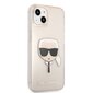 KLHCP13MKHTUGLGO Karl Lagerfeld TPU Full Glitter Karl Head Case for iPhone 13 Gold hind ja info | Telefonide kaitsekaaned ja -ümbrised | hansapost.ee