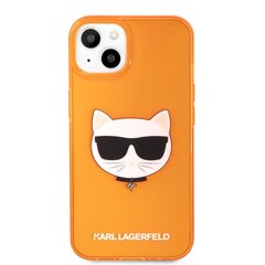 KLHCP13MCHTRO Karl Lagerfeld TPU Choupette Head Case for iPhone 13 Fluo Orange hind ja info | Telefonide kaitsekaaned ja -ümbrised | hansapost.ee