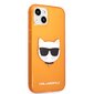 KLHCP13MCHTRO Karl Lagerfeld TPU Choupette Head Case for iPhone 13 Fluo Orange hind ja info | Telefonide kaitsekaaned ja -ümbrised | hansapost.ee