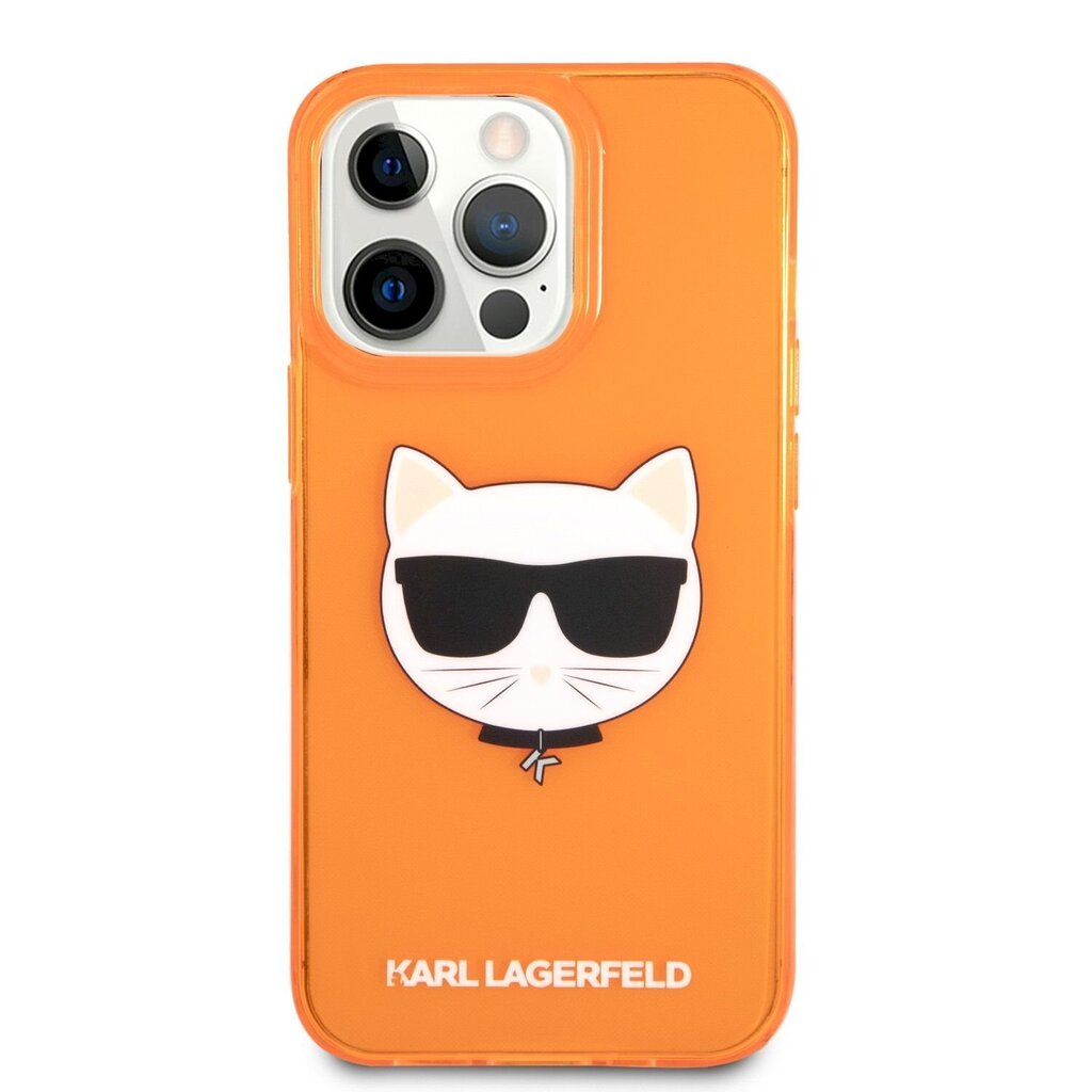 KLHCP13LCHTRO Karl Lagerfeld TPU Choupette Head Case for iPhone 13 Pro Fluo Orange цена и информация | Telefonide kaitsekaaned ja -ümbrised | hansapost.ee