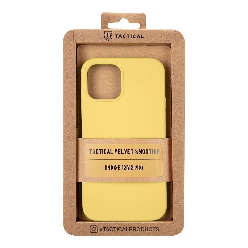 Telefoniümbris Tactical Velvet Smoothie Apple iPhone 12/12 Pro, Banana,kollane hind ja info | Telefonide kaitsekaaned ja -ümbrised | hansapost.ee