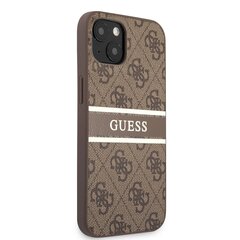 GUHCP13M4GDBR Guess PU 4G Printed Stripe Case for iPhone 13 Brown hind ja info | Telefonide kaitsekaaned ja -ümbrised | hansapost.ee