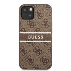 GUHCP13M4GDBR Guess PU 4G Printed Stripe Case for iPhone 13 Brown цена и информация | Чехлы для телефонов | hansapost.ee