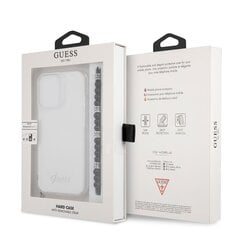 GUHCP13LKPSBK Guess PC Script and Black Pearls Case for iPhone 13 Pro Transparent цена и информация | Guess Мобильные телефоны, Фото и Видео | hansapost.ee