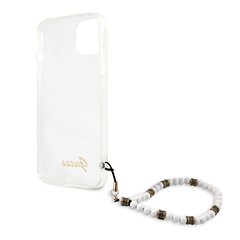 GUHCP13MKPSWH Guess PC Script and White Pearls Case for iPhone 13 Transparent цена и информация | Guess Телефоны и аксессуары | hansapost.ee
