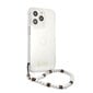 GUHCP13LKPSWH Guess PC Script and White Pearls Case for iPhone 13 Pro Transparent hind ja info | Telefonide kaitsekaaned ja -ümbrised | hansapost.ee