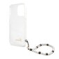 GUHCP13LKPSWH Guess PC Script and White Pearls Case for iPhone 13 Pro Transparent hind ja info | Telefonide kaitsekaaned ja -ümbrised | hansapost.ee