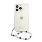 GUHCP13XKPSWH Guess PC Script and White Pearls Case for iPhone 13 Pro Max Transparent цена и информация | Telefonide kaitsekaaned ja -ümbrised | hansapost.ee