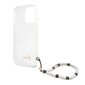 GUHCP13XKPSWH Guess PC Script and White Pearls Case for iPhone 13 Pro Max Transparent hind ja info | Telefonide kaitsekaaned ja -ümbrised | hansapost.ee