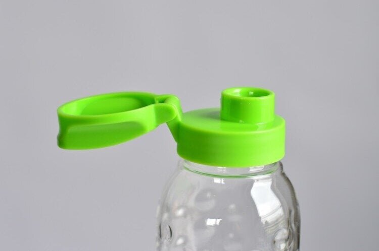 Pudel Dots 0,45l läbipaistev/ roheline цена и информация | Joogipudelid | hansapost.ee
