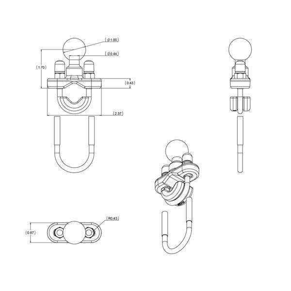 Ram mounts hoidik RAM-B-231ZU hind ja info | Telefonihoidjad | hansapost.ee