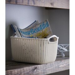 Korv kootud Curver KNIT, 30x22x17 cm, valge hind ja info | Hoiukastid ja korvid | hansapost.ee