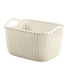 Korv kootud Curver KNIT, 30x22x17 cm, valge hind ja info | Hoiukastid ja korvid | hansapost.ee