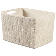 Korv Jute L 20L 36x28x23cm, kreemikat värvi hind ja info | Hoiukastid ja korvid | hansapost.ee