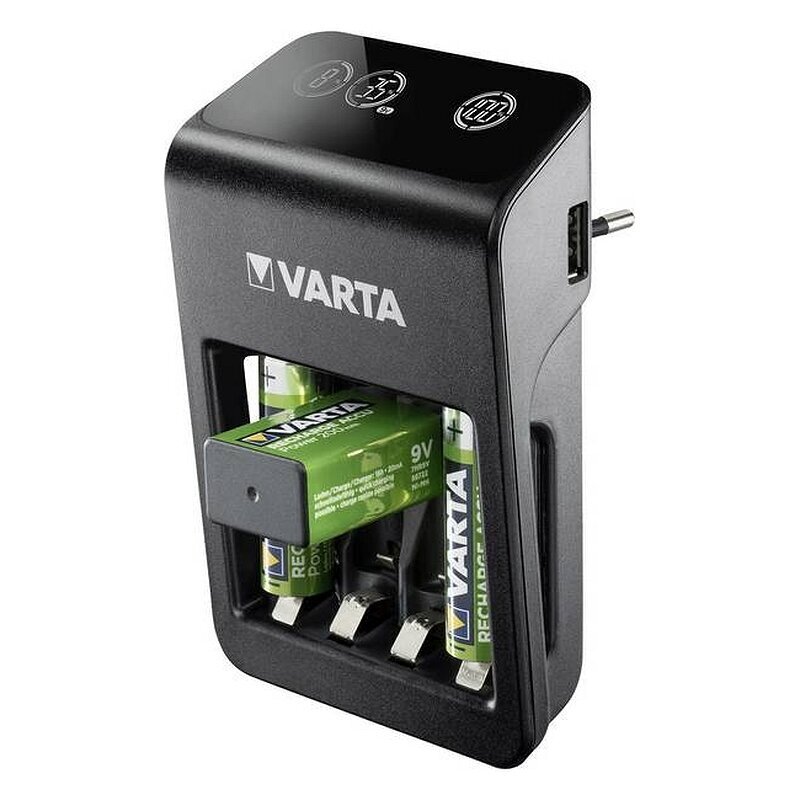 Universaalne laadija Varta LCD Plug-Plus 4 AA 2100 mach 4 kanalit PP3 57687 цена и информация | Akupatareide laadijad | hansapost.ee