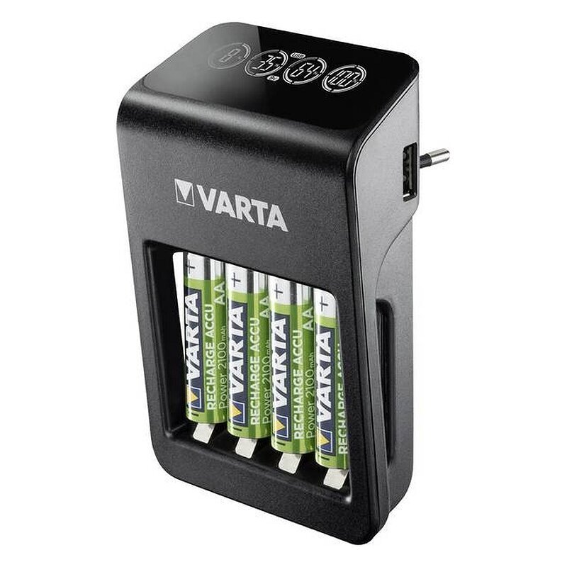 Universaalne laadija Varta LCD Plug-Plus 4 AA 2100 mach 4 kanalit PP3 57687 hind ja info | Akupatareide laadijad | hansapost.ee