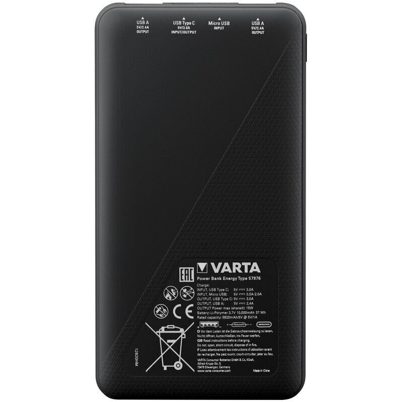 Akupank Varta Energy 10000mAh цена и информация | Akupangad | hansapost.ee