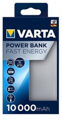 Зарядное устройство VARTA Power Bank Fast Energy 10000mAh Silver цена и информация | Varta Телефоны и аксессуары | hansapost.ee