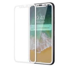 Fusion Full Glue 5D karastatud klaas, kaetud raamiga Apple iPhone X / XS / 11 Pro White hind ja info | Ekraani kaitseklaasid ja kaitsekiled | hansapost.ee