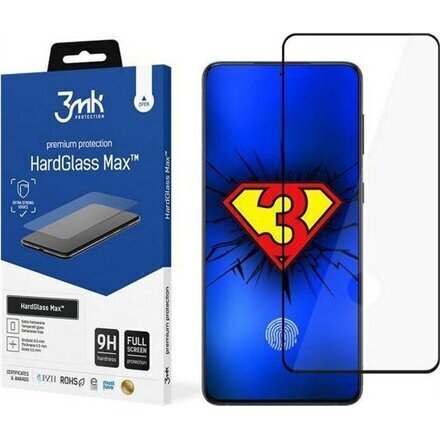 Kaitseklaas 3MK HardGlass Max sobib Samsung Galaxy S21 Plus цена и информация | Ekraani kaitseklaasid ja kaitsekiled | hansapost.ee