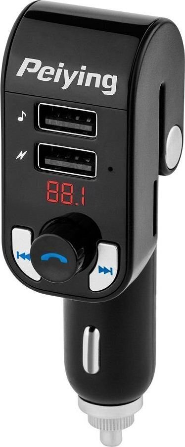 Bluetooth FM-saatja LED-ekraaniga Peiying :2 x USB 12 / 24V / microSD цена и информация | FM trasmitterid ja modulaatorid | hansapost.ee