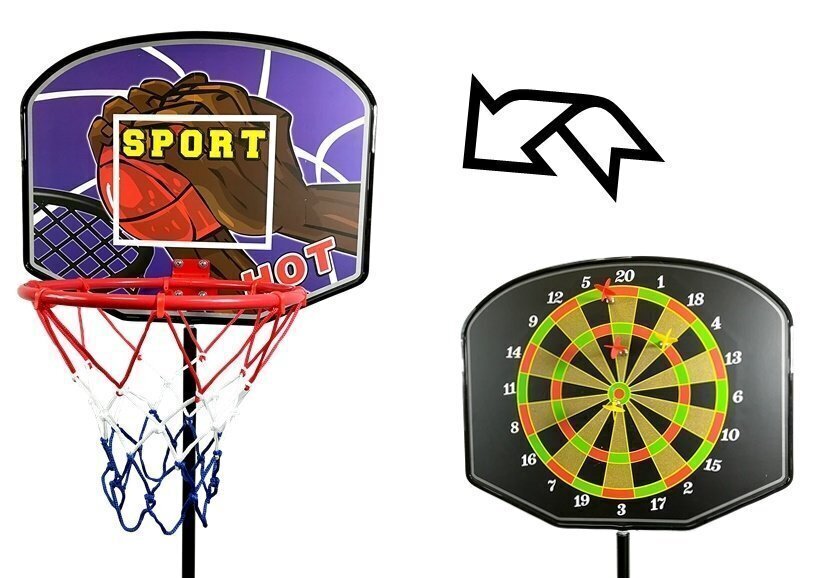 Spordimängude komplekt 3in1: korvpall, poks, noolemäng hind ja info | Ranna- ja õuemänguasjad | hansapost.ee