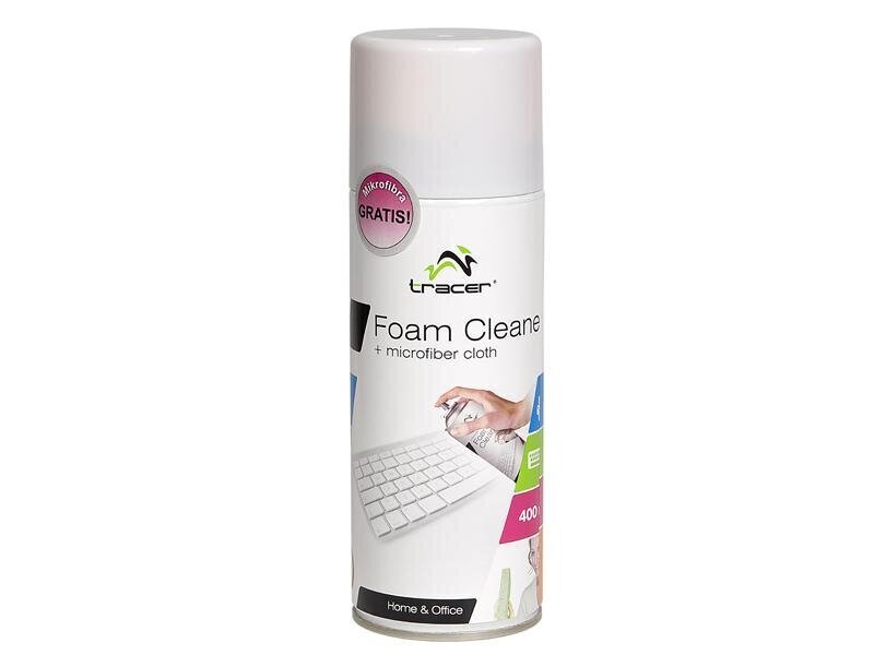 Puhastusvaht ja lapp Tracer Foam Cleaner + microfiber cloth 400ml цена и информация | Puhastusvahendid | hansapost.ee