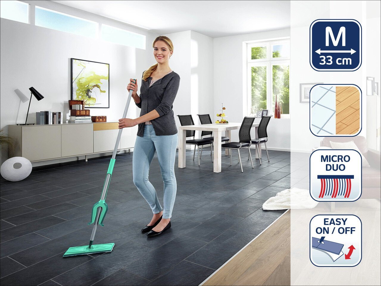 Põrandapesija Leifheit Picobello XL MicroDuo hind ja info | Puhastustarvikud | hansapost.ee