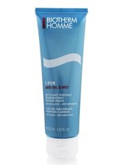 Гель для очистки лица для мужчин Biotherm Homme T-PUR Anti Oil & Shine 125 мл цена и информация | Аппараты для ухода за лицом | hansapost.ee