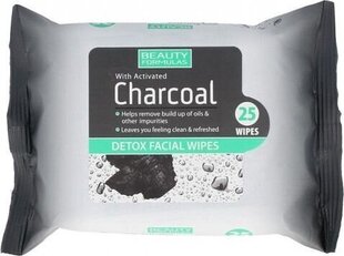 Puhastavad niisked salvrätikud Beauty Formulas Charcoal 25 tk. hind ja info | Näopuhastusvahendid | hansapost.ee