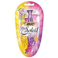 Ühekordsed raseerijad Bic Miss Soleil Colour Collection, 4 tk цена и информация | Средства для бритья | hansapost.ee