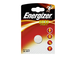 Energizer CR2032 liitium 3V tahvelarvuti aku цена и информация | Батарейки | hansapost.ee