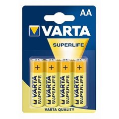 Батарейки Varta AA Superlife 4 шт. цена и информация | Varta Освещение и электротовары | hansapost.ee
