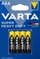 Patareid Varta Superlife/Super Heavy Duty, AAA (LR03), 4 tk цена и информация | Patareid | hansapost.ee