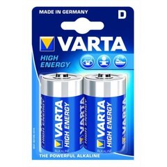 Батарейки Varta High Energy D 2 шт. цена и информация | Varta Освещение и электротовары | hansapost.ee