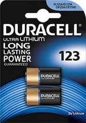 Patareid Duracell Ultra 123 2 tk price and information | Batteries | hansapost.ee