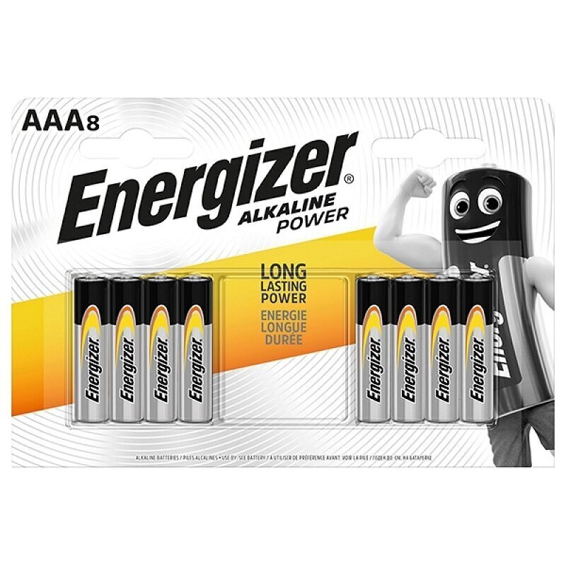 Energizer leeliselised elemendid AAA Alkaline Power (8 tk) hind ja info | Patareid | hansapost.ee