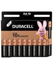 Patareid Duracell AA / LR6 / MN1500 LR6 1.5V (18 tk.) hind ja info | Duracell Elektriseadmed | hansapost.ee