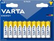 VARTA AA Energy leelispatareid (10 tk) hind ja info | Patareid | hansapost.ee