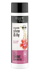 Sära andev šampoon Organic Shop Shea & Silk 280 ml hind ja info | Organic Shop Juuksehooldus | hansapost.ee