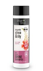 Sära andev šampoon Organic Shop Shea & Silk 280 ml hind ja info | Organic Shop Juuksehooldus | hansapost.ee