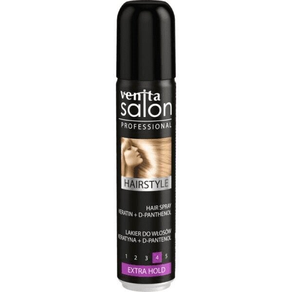 Juukselakk keratiiniga Venita Salon Professional Hair Spray Extra Hold, 75 ml цена и информация | Juuste viimistlusvahendid | hansapost.ee