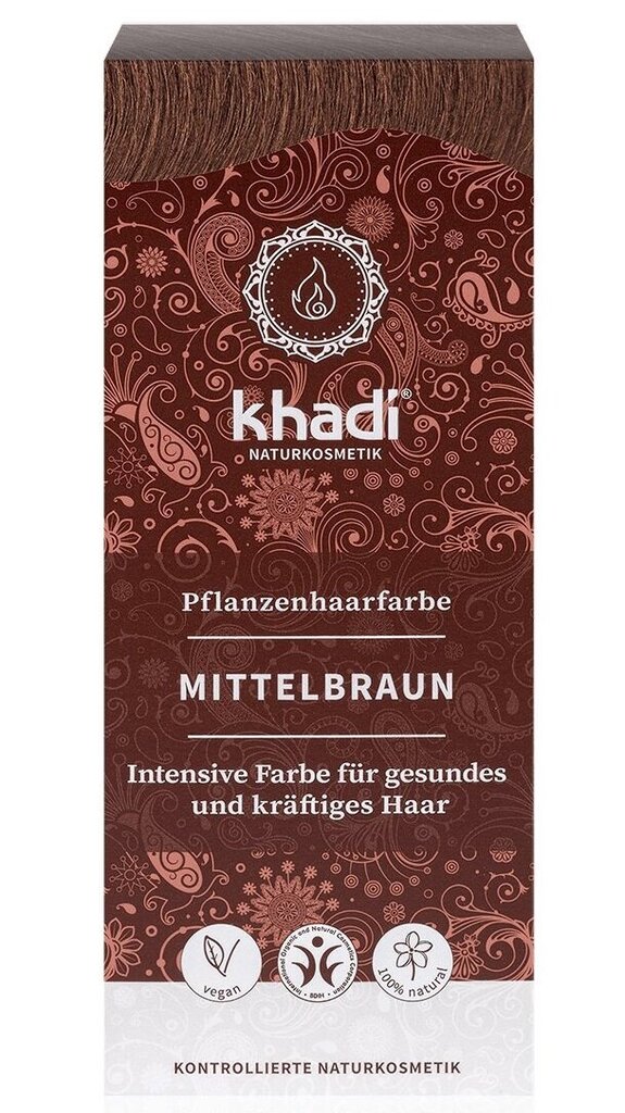 Taimne juuksevärv Khadi, keskmine pruun цена и информация | Juuksevärvid | hansapost.ee