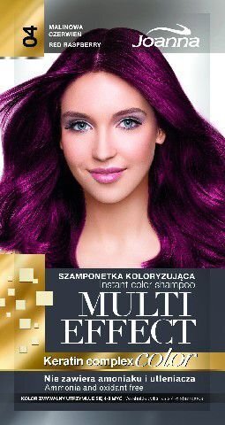 Tooniv šampoon Joanna Multi Effect 35 g, 04 Raspberry Red hind ja info | Juuksevärvid | hansapost.ee